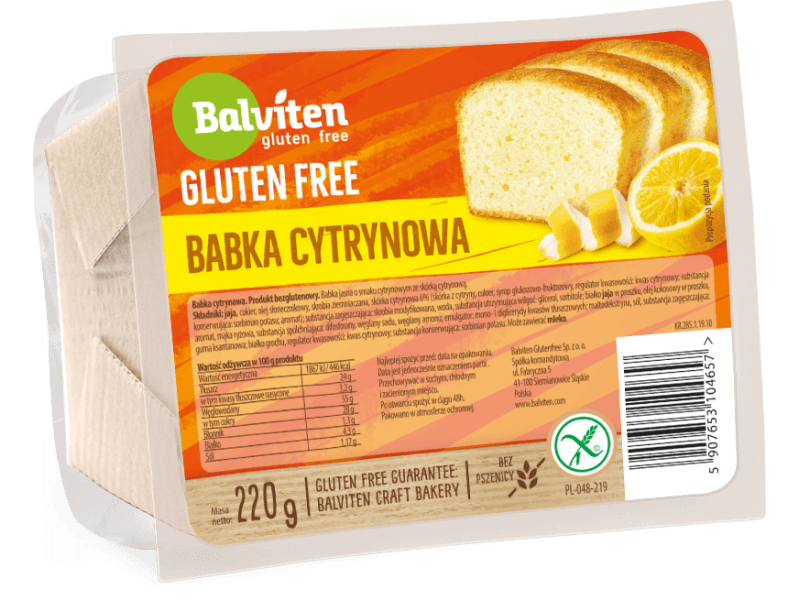 Balviten bezlepkový citrónový koláč 220 g