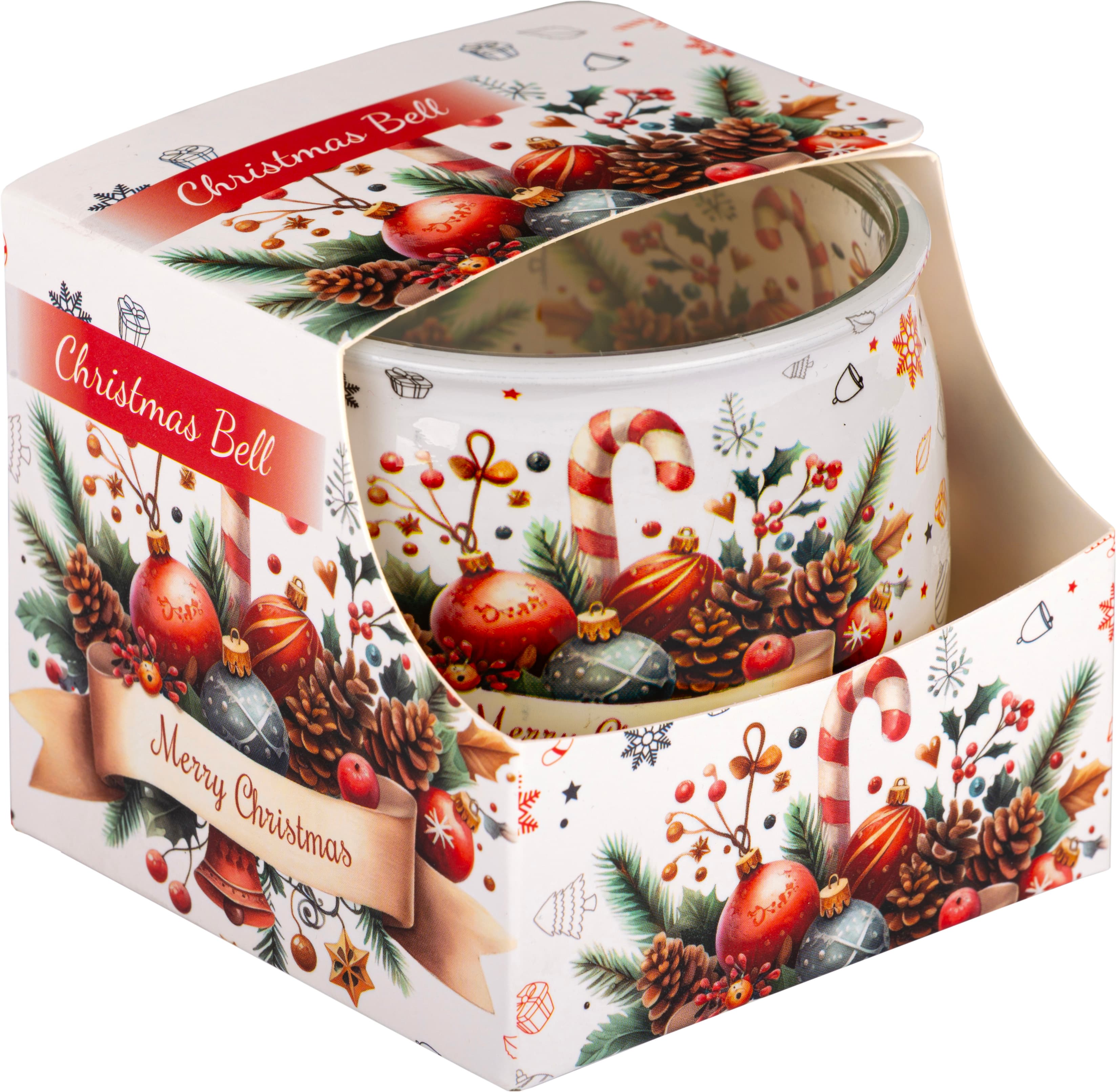 Aromatická sviečka v sklenenom pohári christmas bell 1ks