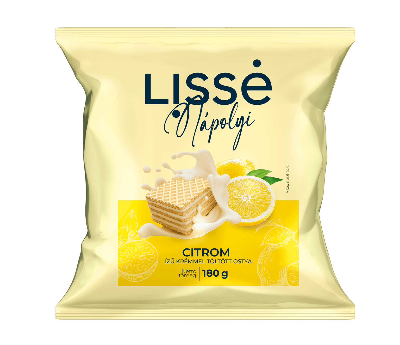 Lissé plnená oblátka citrónová príchuť 180 g