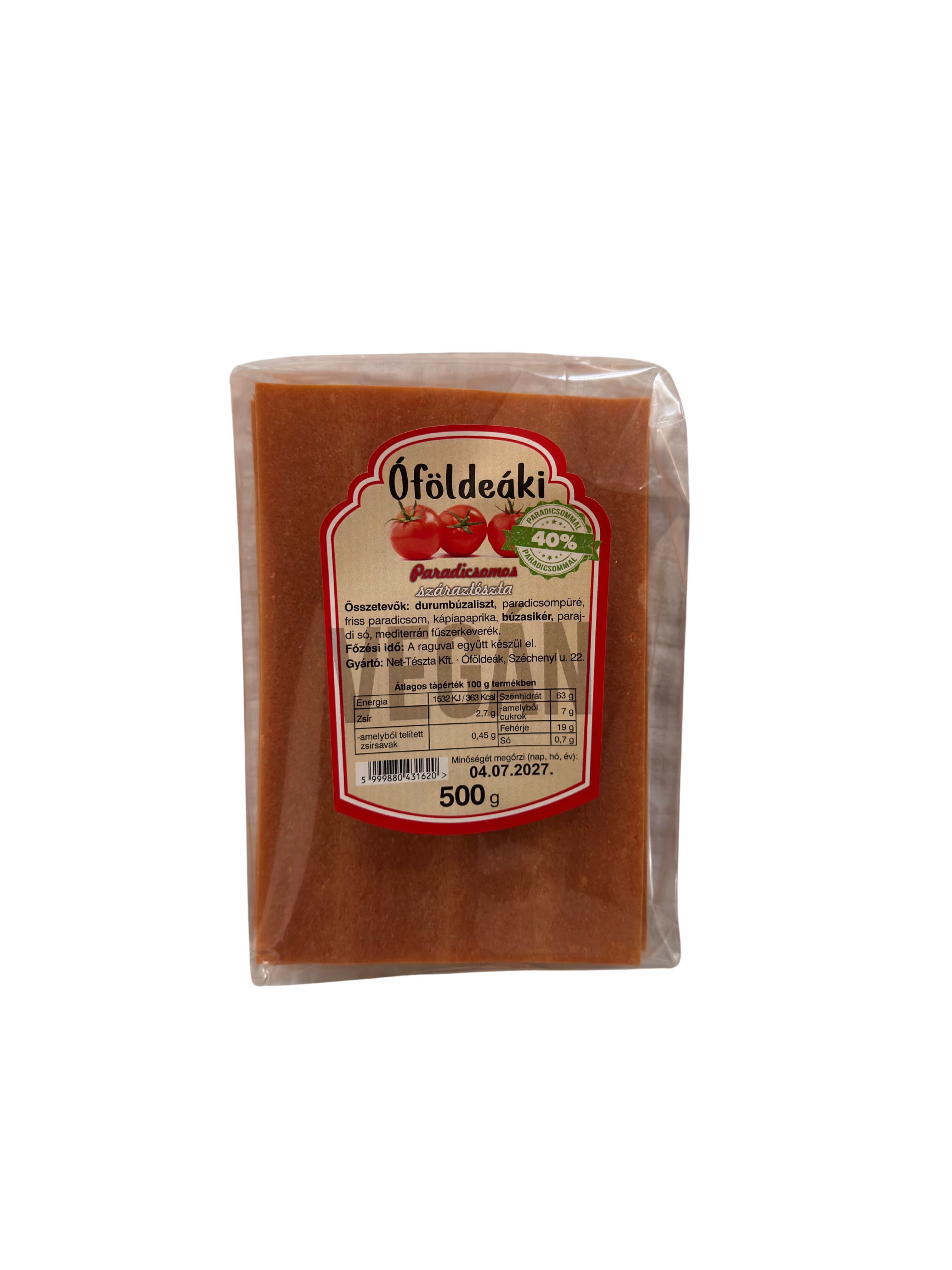 Óföldeáki paradajková lasagne 500 g