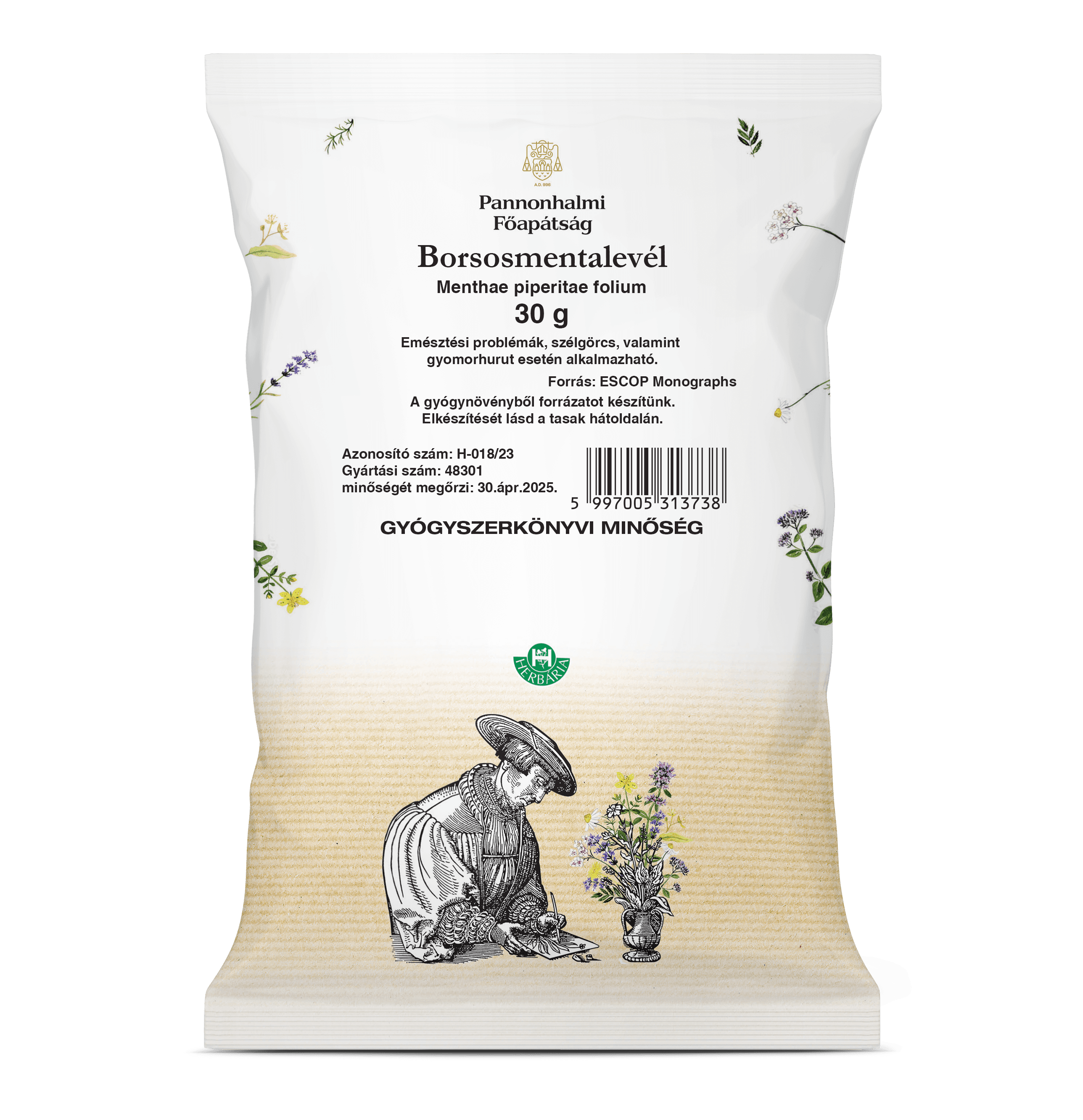 Pannonhalmská mäta pieporna čaj 30 g