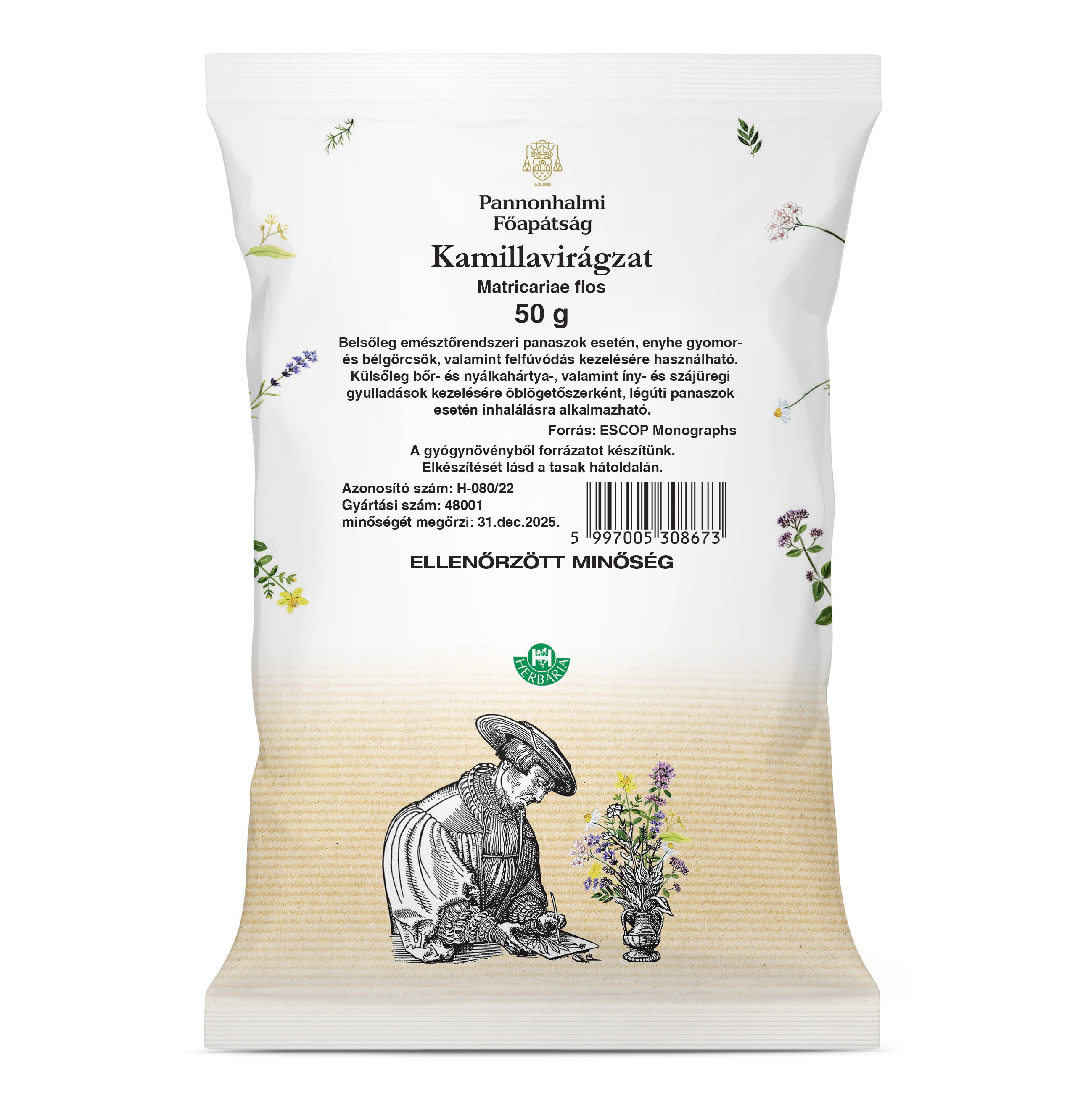 Pannonhalmská harmančeková kvetová čaj 50 g