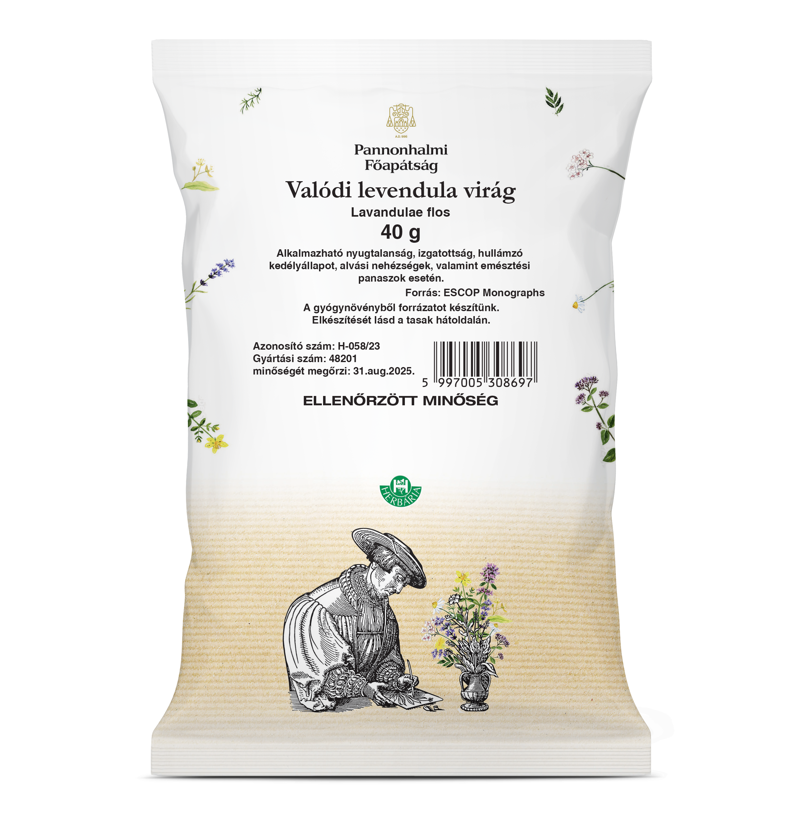 Pannonhalmský levanduľový kvetový čaj 40 g