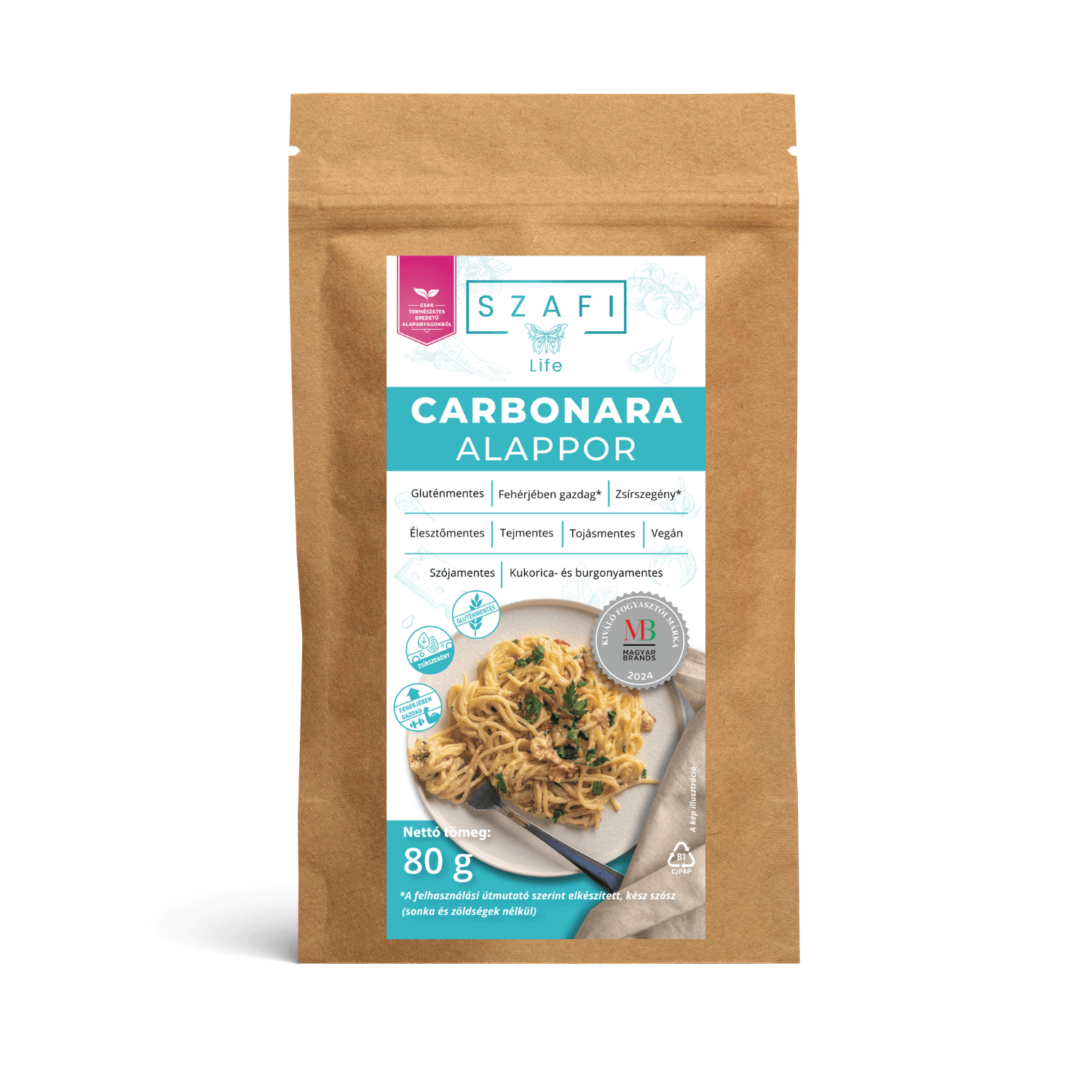 Szafi Life carbonara základ (bezlepkový) 80 g