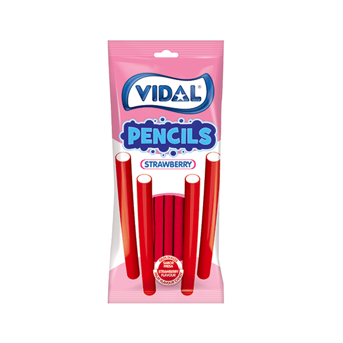 Vidal gumové cukríky jahodové ceruzky 90 g