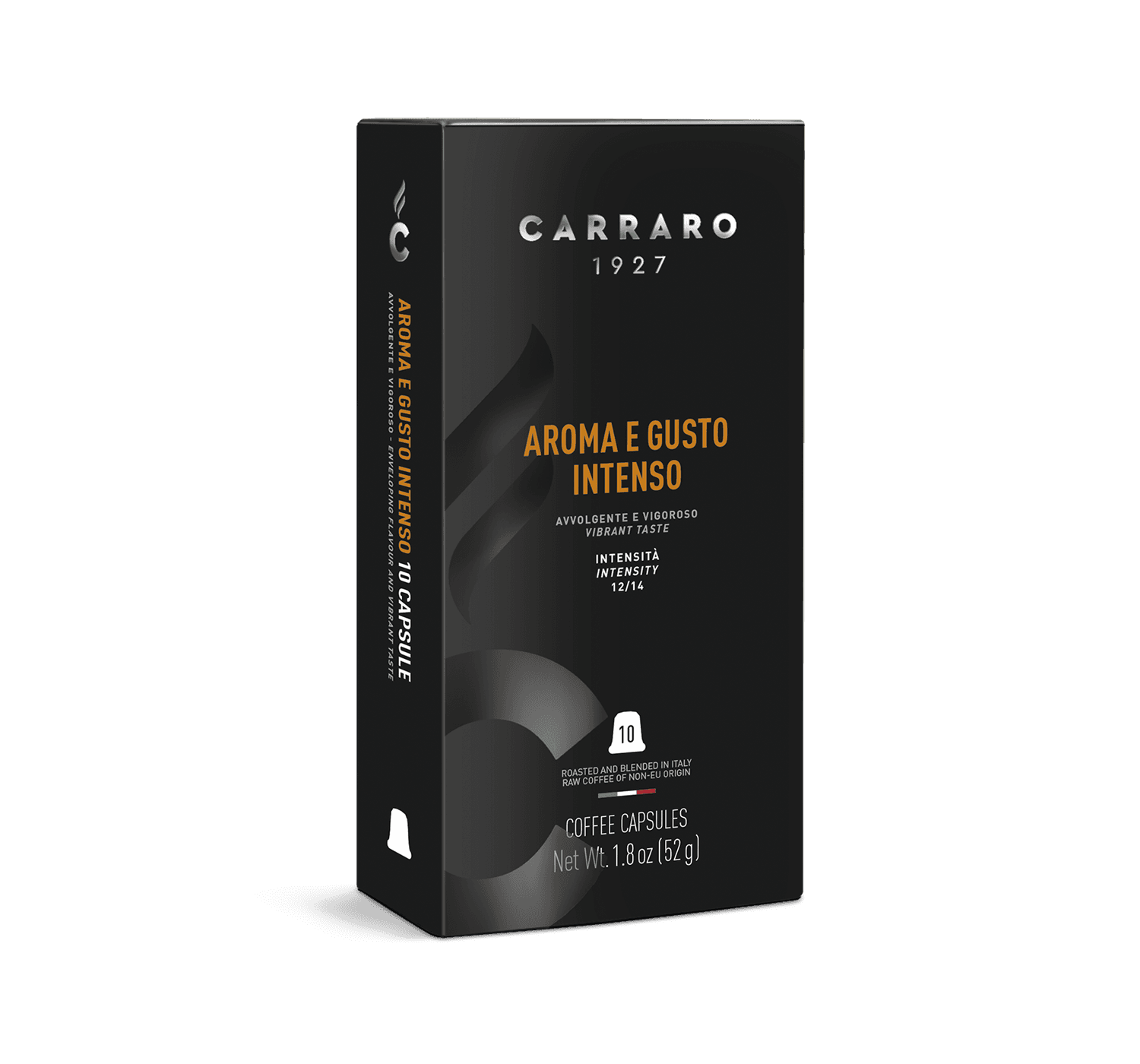 Carraro aroma a intenzív chuť prémiová kávová kapsula kompatibilná s Nespresso 10 ks