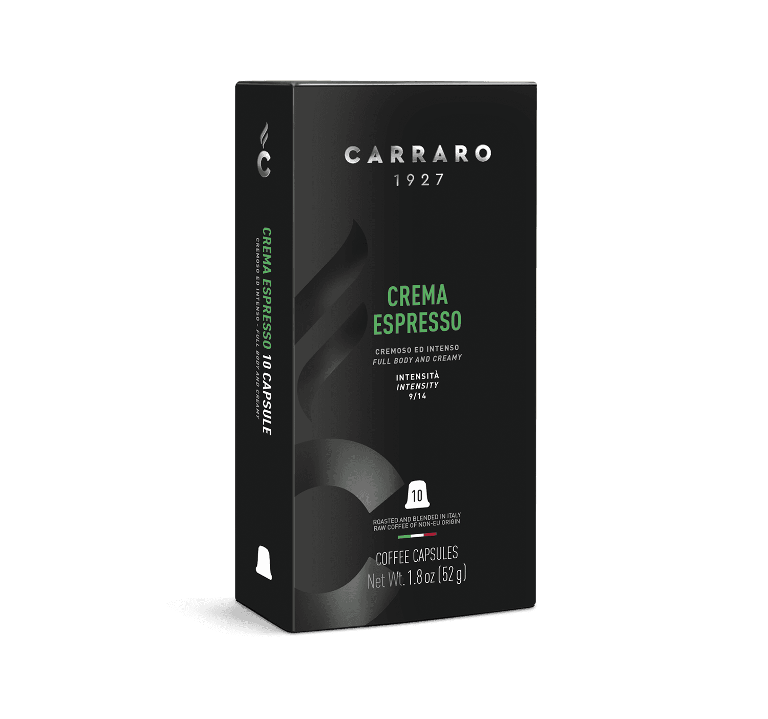 Carraro crema espresso premium kávové kapsuly kompatibilné s Nespresso 10 ks