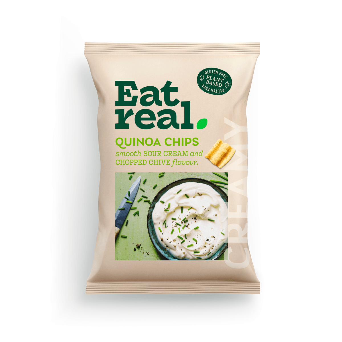 Eat Real chips z quinoou s príchuťou jemného kyslej smotany a pažítky 40 g