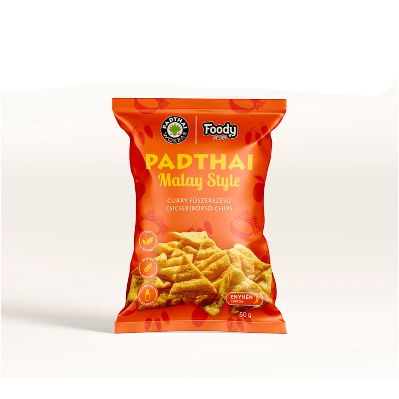 Foody Free bezlepkové cíceročkové chipsy padthai malajského štýlu s príchuťou kari 50 g