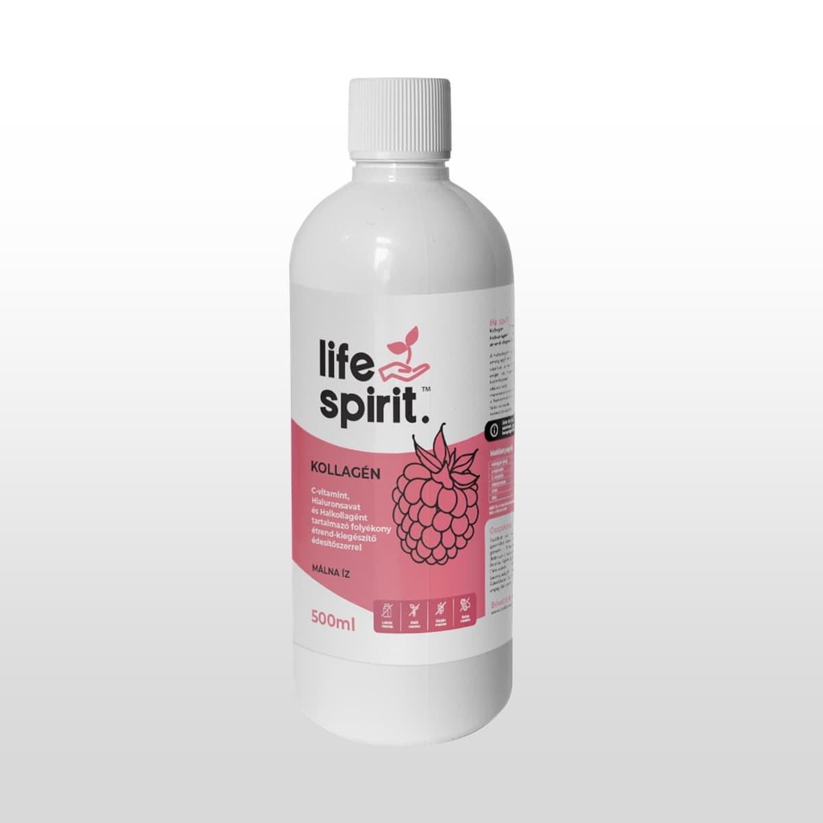 Life Spirit rybí kolagén tekutý doplnok stravy s príchuťou maliny 500 ml