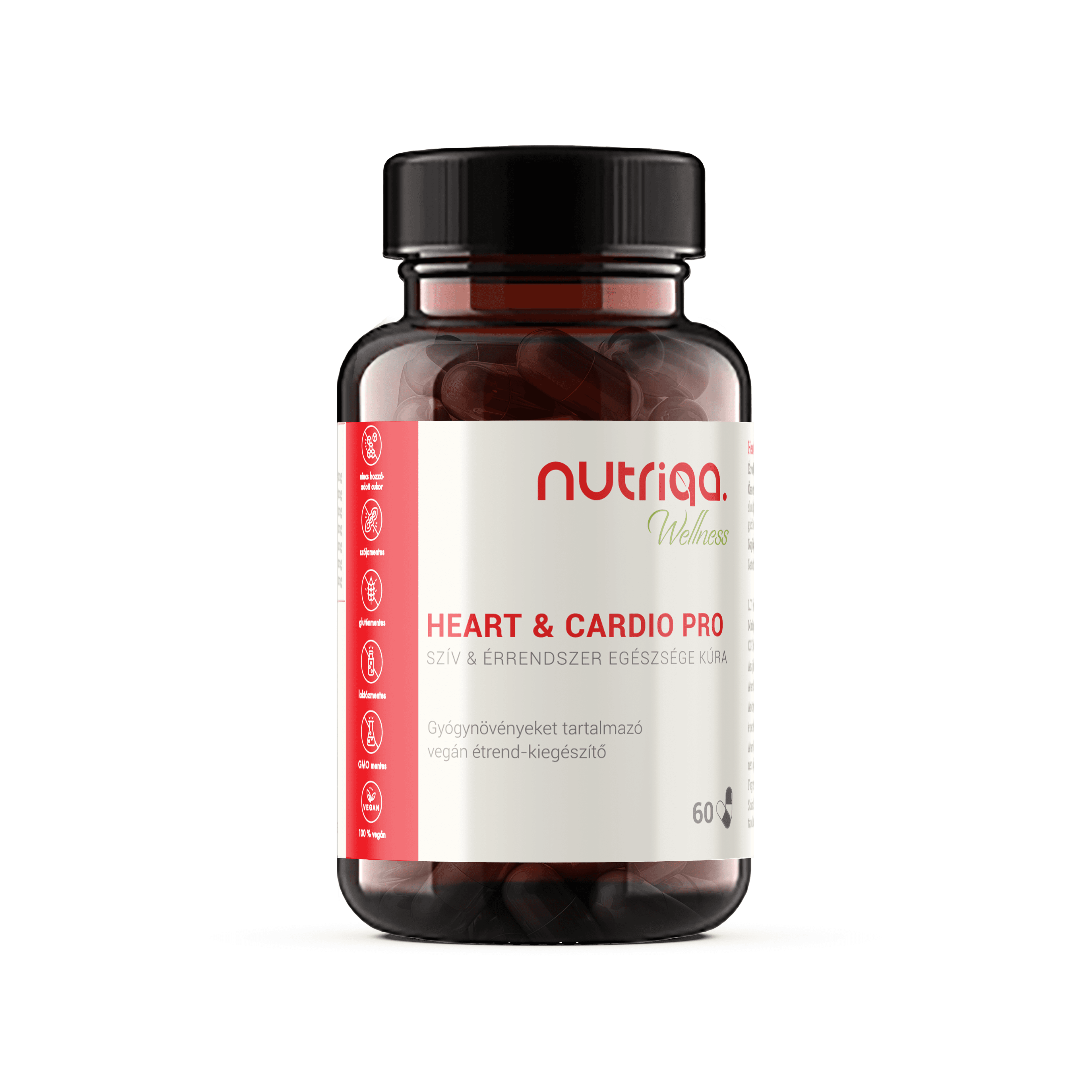 Nutriqa zdravie srdca a ciev vegánske kapsule 60 ks