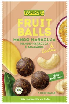 Rapunzel bio ovocné guľôčky mango-marakuja a kešu 49 g