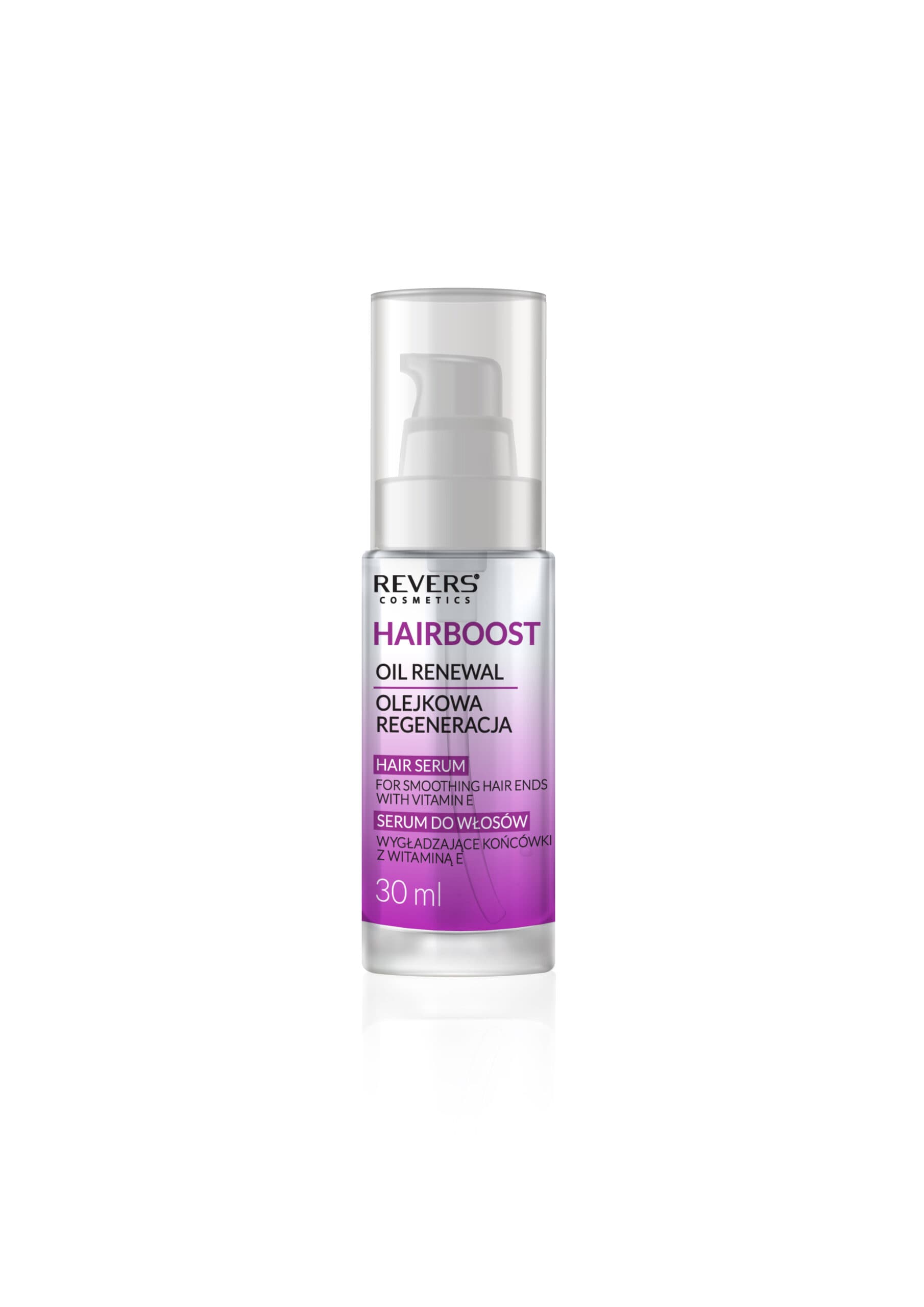 Revers hairboost posilňujúci olej na končeky vlasov pre matné, bezleské končeky s vitamínom E 30 ml