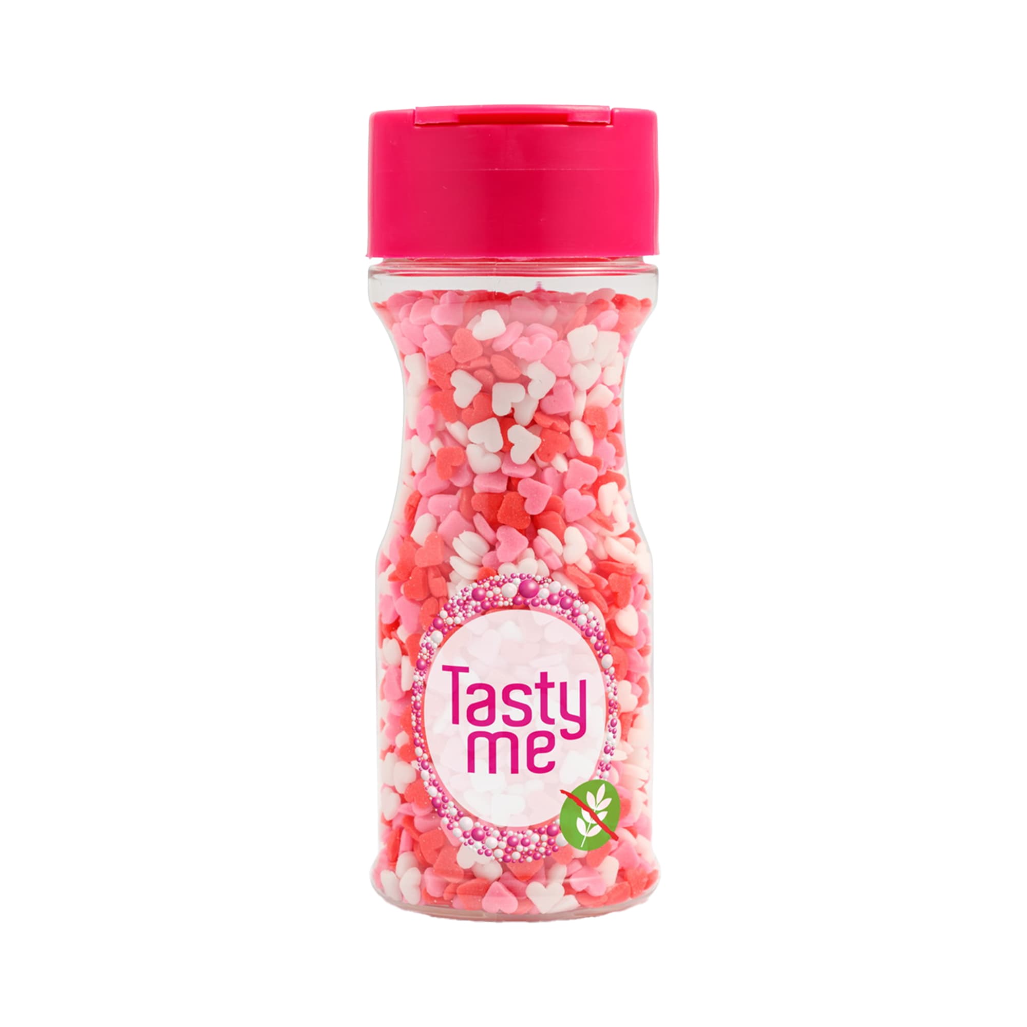 Tasty Me bezlepkové cukrové tortové dekorácie mini srdiečka 8mm 55 g
