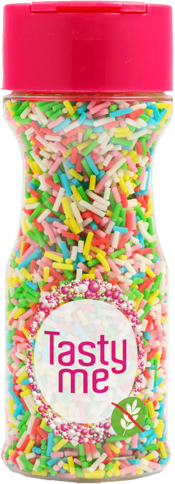 Tasty Me bezlepkový cukrový tortový dekor mix strands 60 g
